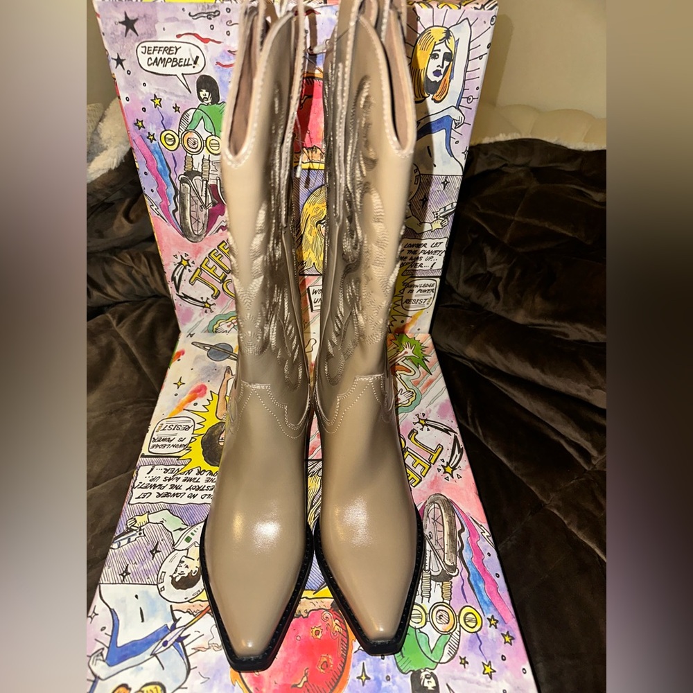 NIB FREE PEOPLE JEFFREY CAMPBELL 
Dagget Western Boots - Dark Taupe 
$270 MSRP - Picture 10 of 15